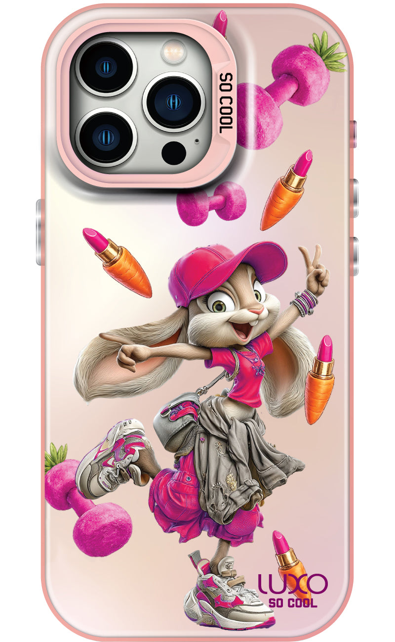 Case for Apple iPhone 13 Pro Max, LUXO So CooL, ArcadiA Rabbit, Multicolor
