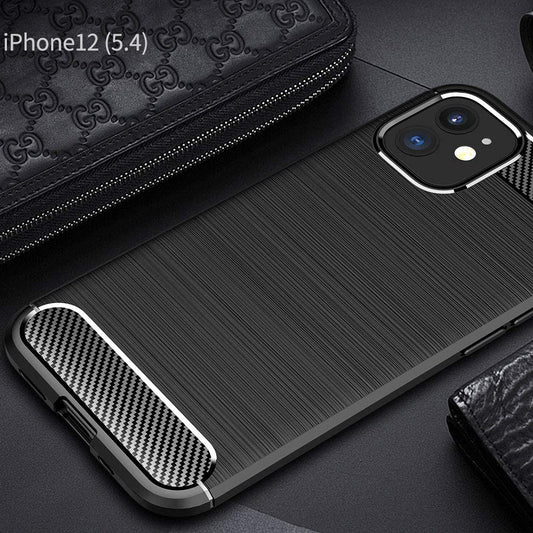 Case for Apple iPhone 12 mini, Techsuit, Carbon, Black