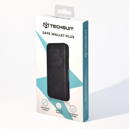 Case for Apple iPhone 13 Pro Max, Techsuit, Safe Wallet Plus, Black