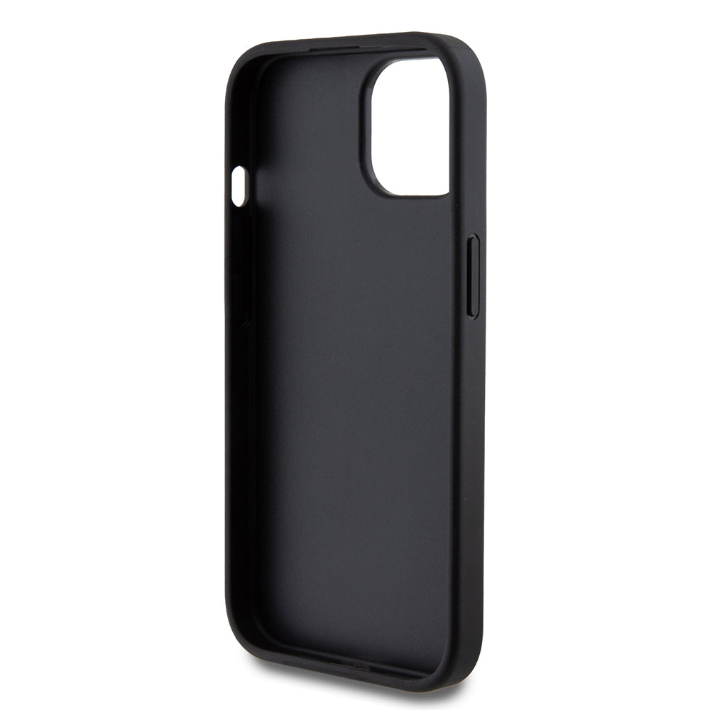 Case for Apple iPhone 15, Guess, Glitter Big 4G Script, Black