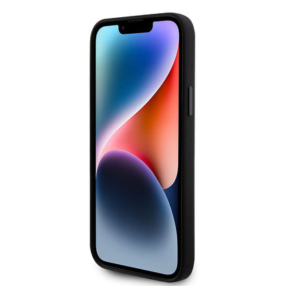 Case for Apple iPhone 15 Plus, Karl Lagerfeld, Silicone Karl & Choupette's Heads, Black