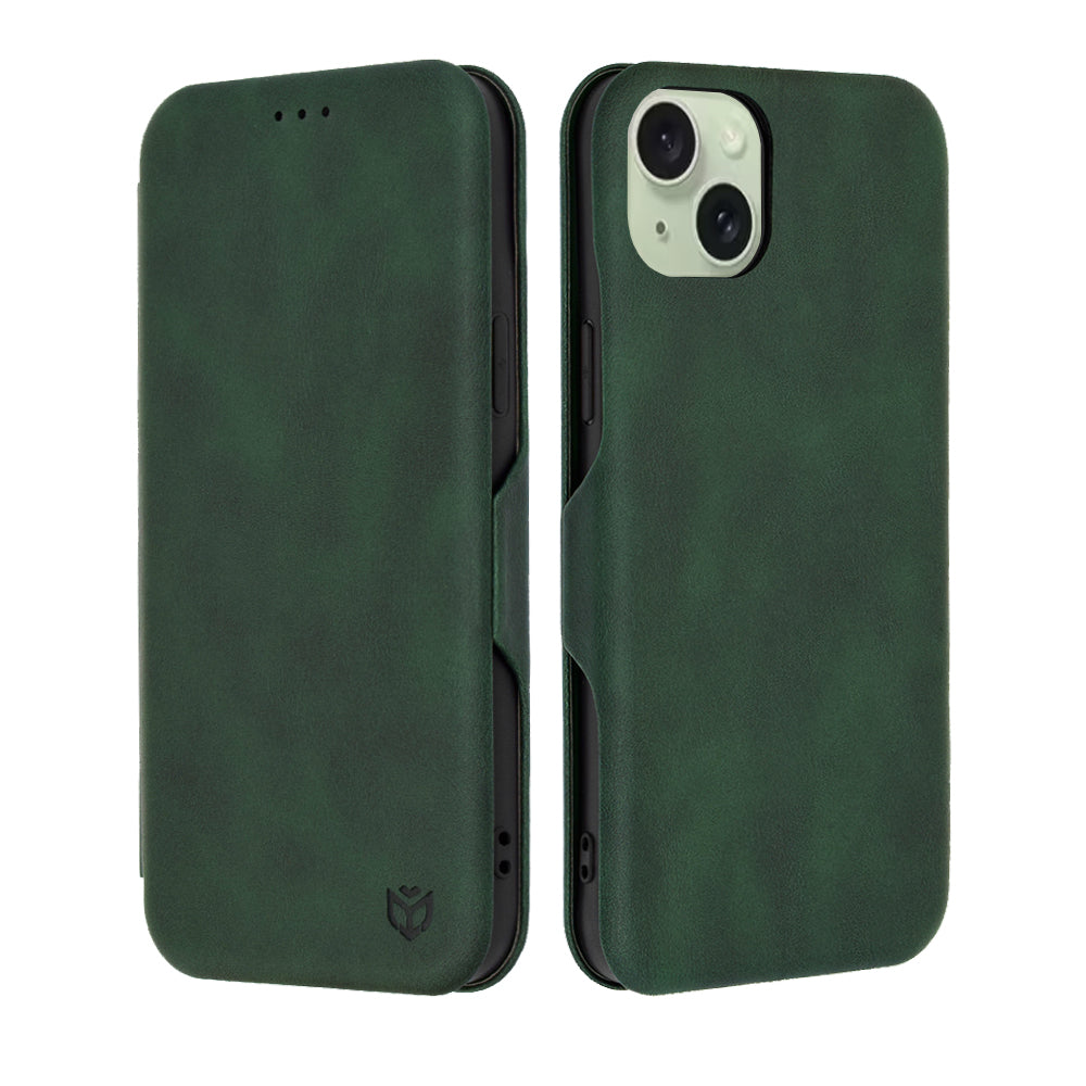 Case for Apple iPhone 15 Plus, Techsuit, Safe Wallet Plus, Green