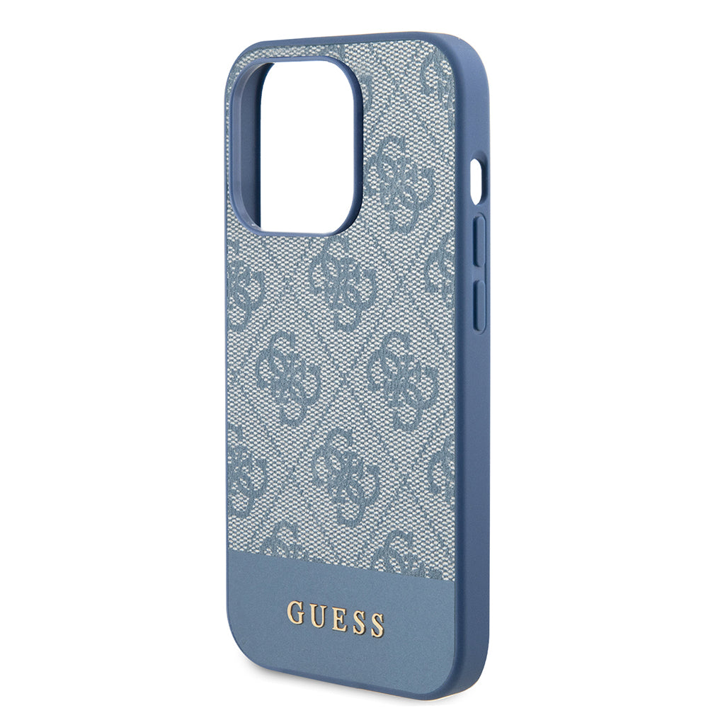 Case for Apple iPhone 15 Pro, Guess, 4G Stripe, Blue