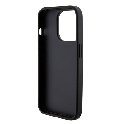 Case for Apple iPhone 15 Pro, Guess, Grip Stand 4G Saffiano Strass, Black