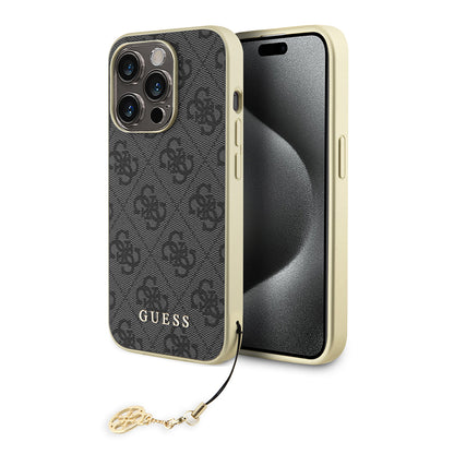 Case for Apple iPhone 15 Pro Max, Guess, 4G Charm, Gray