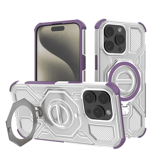 Case for Apple iPhone 15 Pro Max, Techsuit, Carbon Shield Pro, Purple