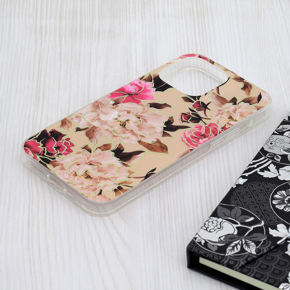 Case for Apple iPhone 15 Pro Max, Techsuit, Marble, Beige
