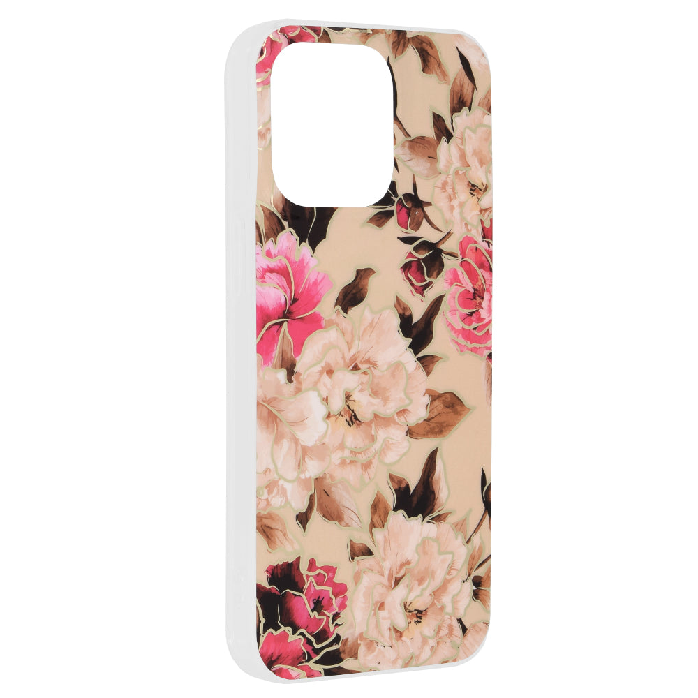 Case for Apple iPhone 15 Pro Max, Techsuit, Marble, Beige