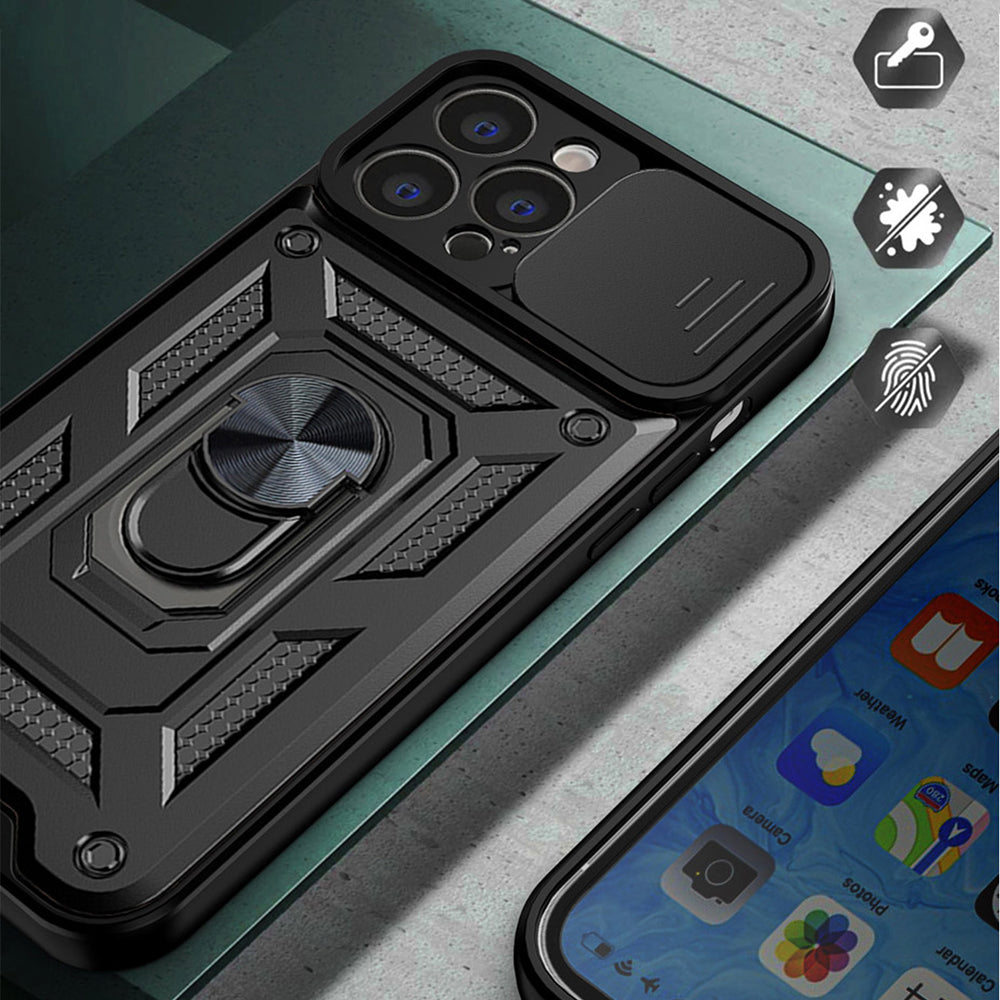 Case for Apple iPhone 15 Pro, Techsuit, CamShield, Green