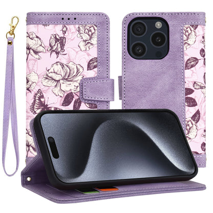 Case for Apple iPhone 15 Pro, Techsuit, FlipCraft, Purple