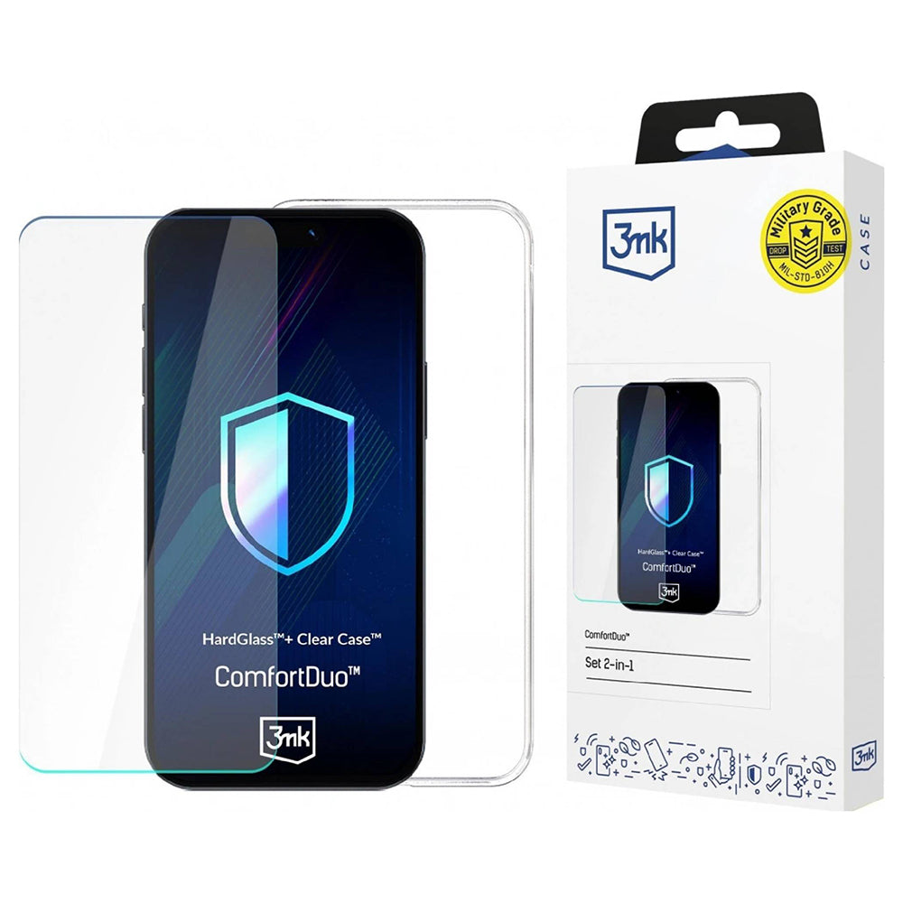 Case for Apple iPhone 16, 3MK, ComfortDuo, Transparent