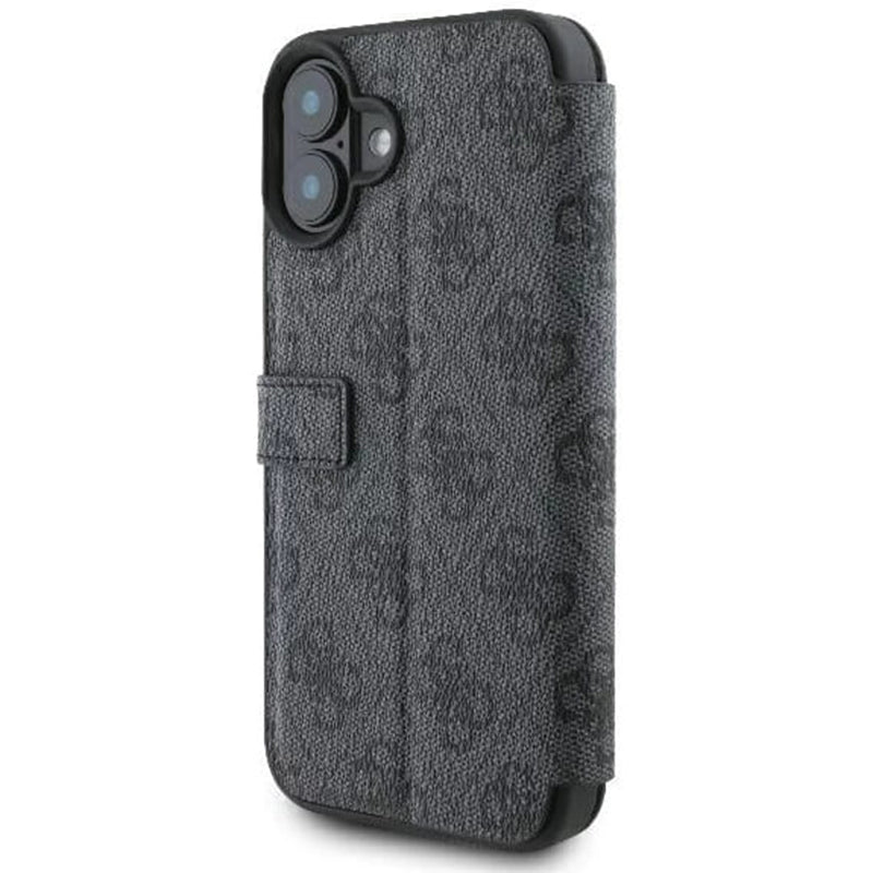 Case for Apple iPhone 16, Guess, 4G Book, Black