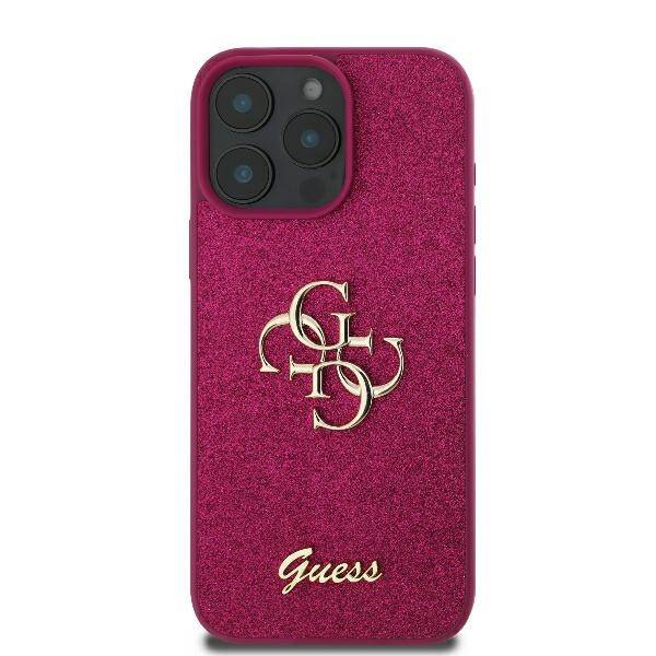Case for Apple iPhone 16, Guess, Fixed Glitter Big 4G, Purple