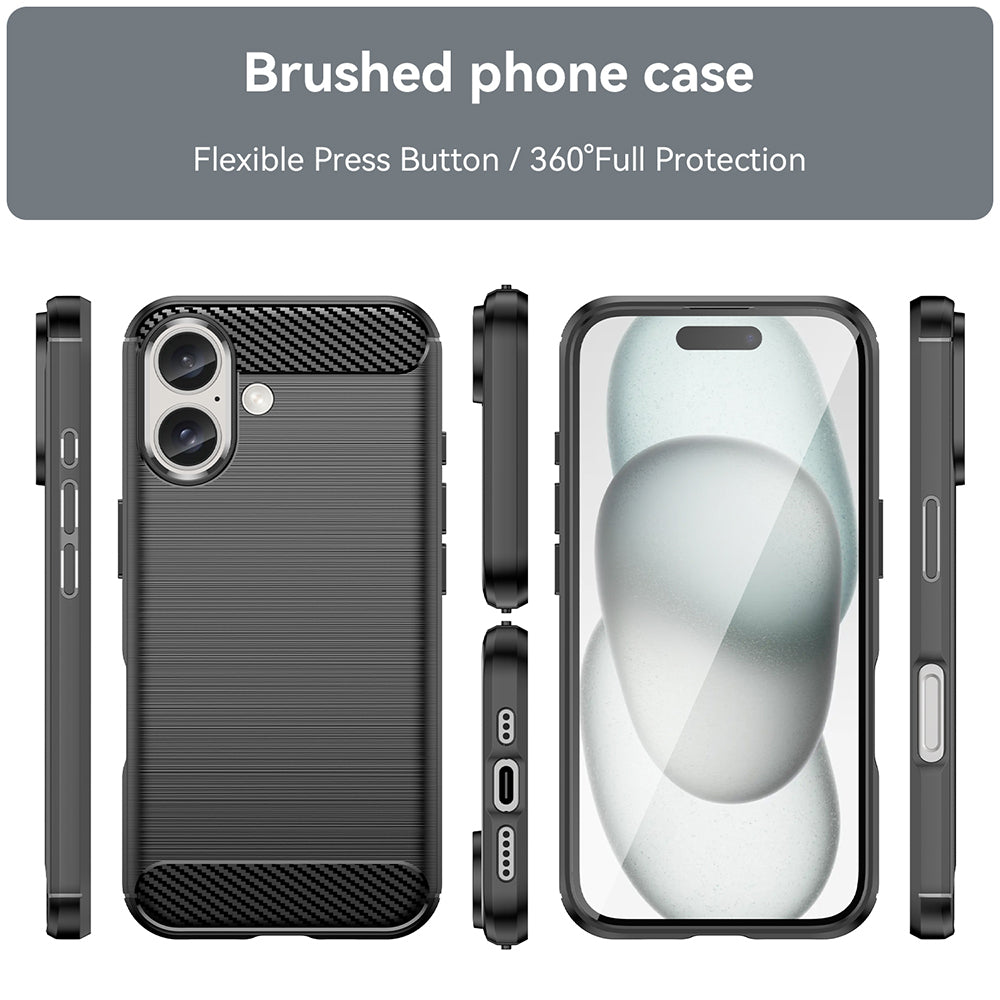 Case for Apple iPhone 16 Plus, Techsuit, Carbon, Black