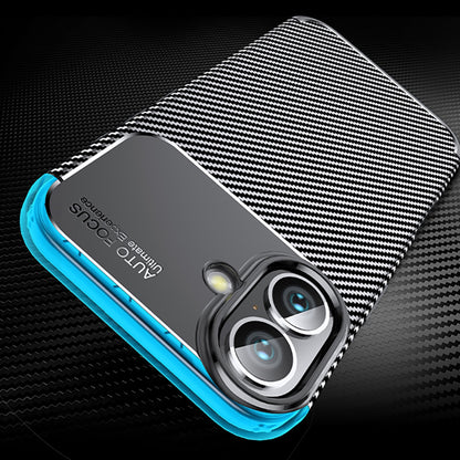 Case for Apple iPhone 16 Plus, Techsuit, CarbonFiber, Black