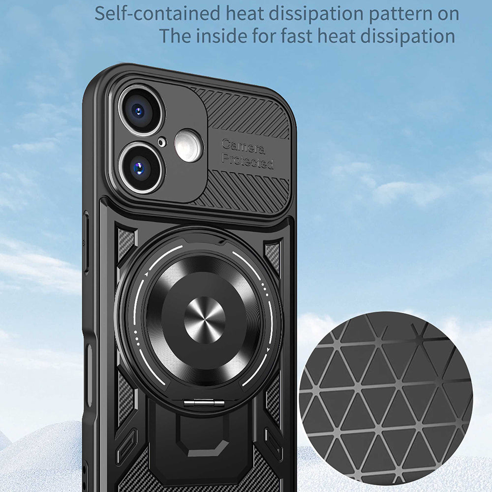 Case for Apple iPhone 16 Plus, Techsuit, RuggedCam, Black