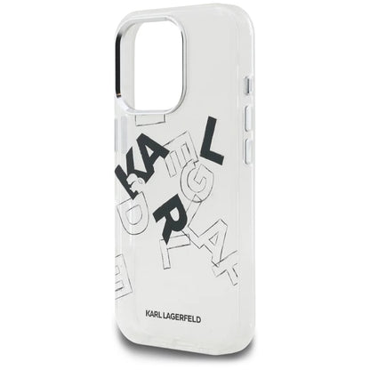 Case for Apple iPhone 16 Pro, Karl Lagerfeld, IML Sketched Graphic Logo, Transparent