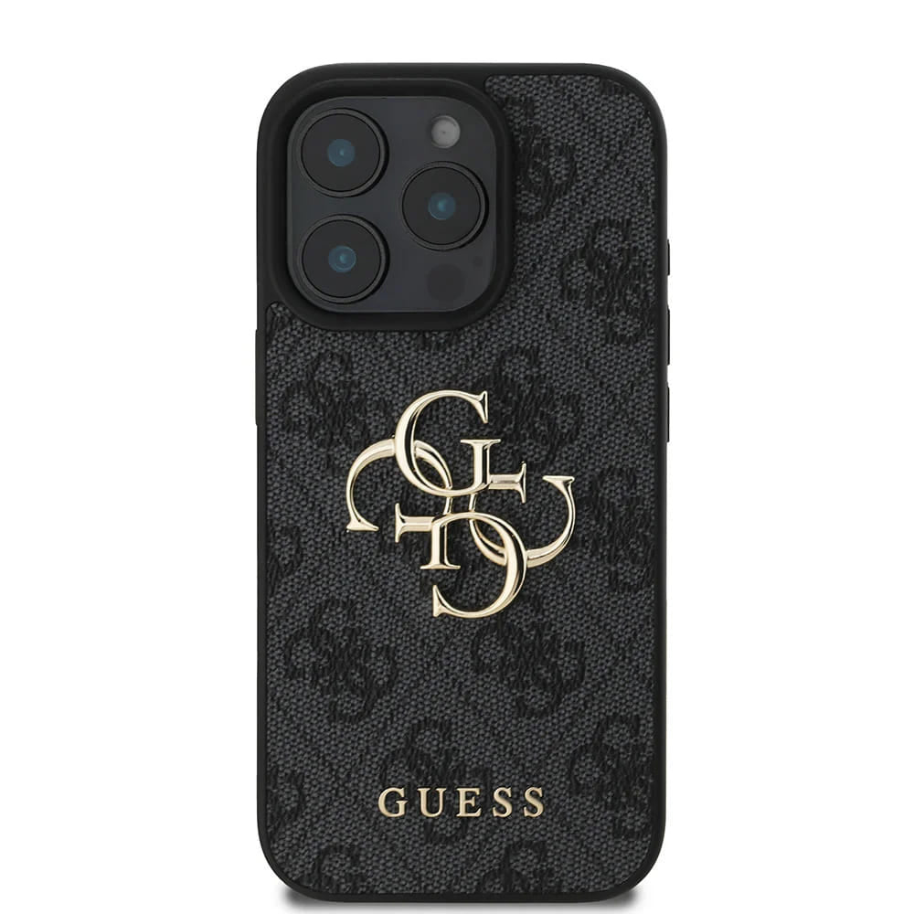 Case for Apple iPhone 16 Pro Max, Guess, 4G Big Logo, Black