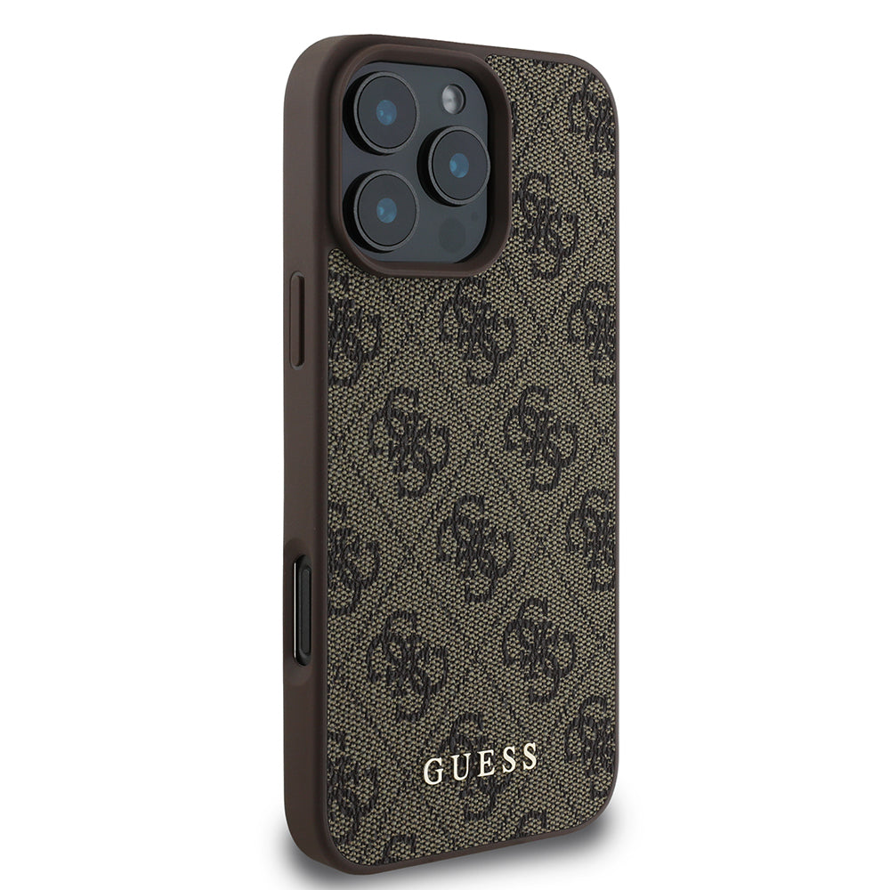 Case for Apple iPhone 16 Pro Max, Guess, 4G Classic, Brown