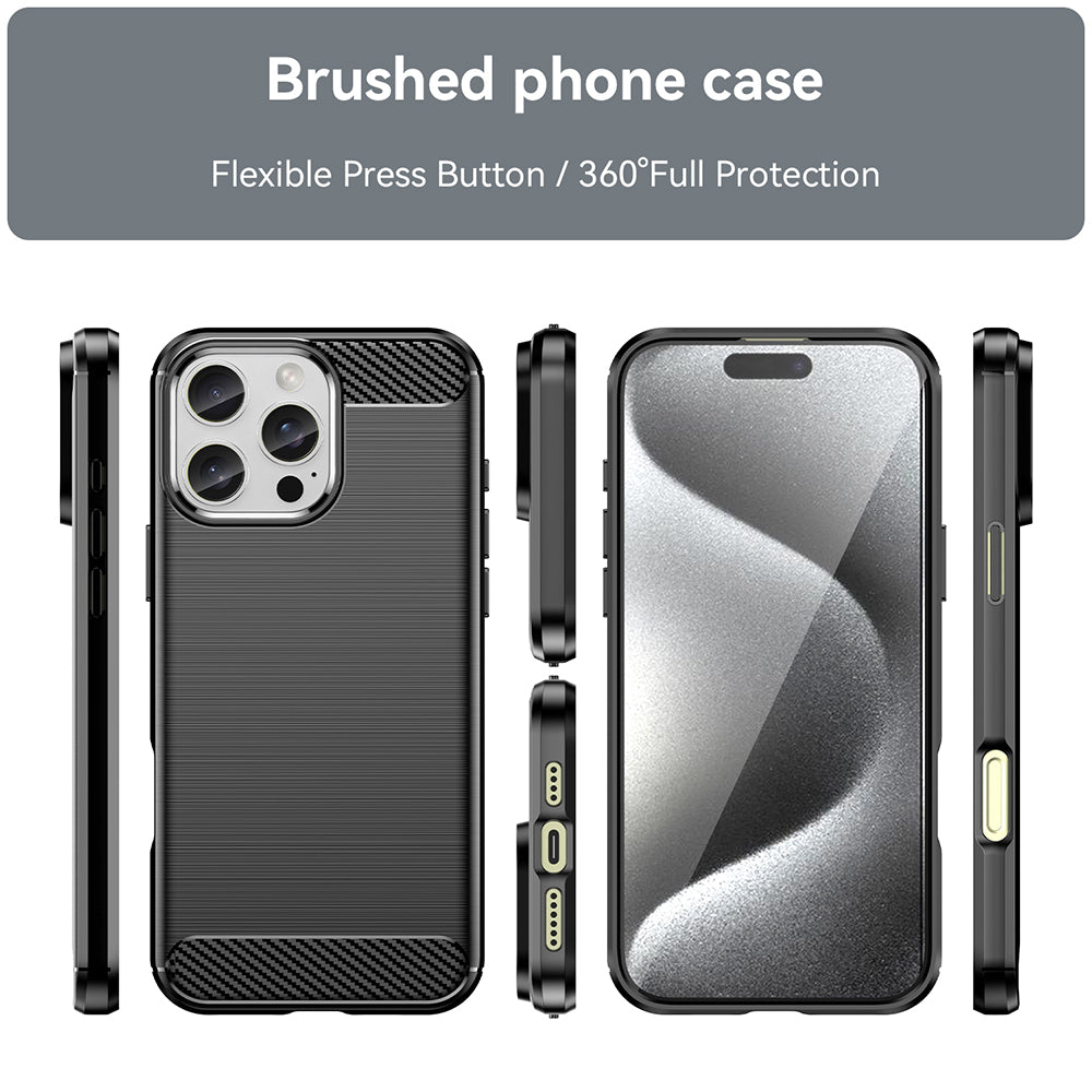 Case for Apple iPhone 16 Pro Max, Techsuit, Carbon, Black