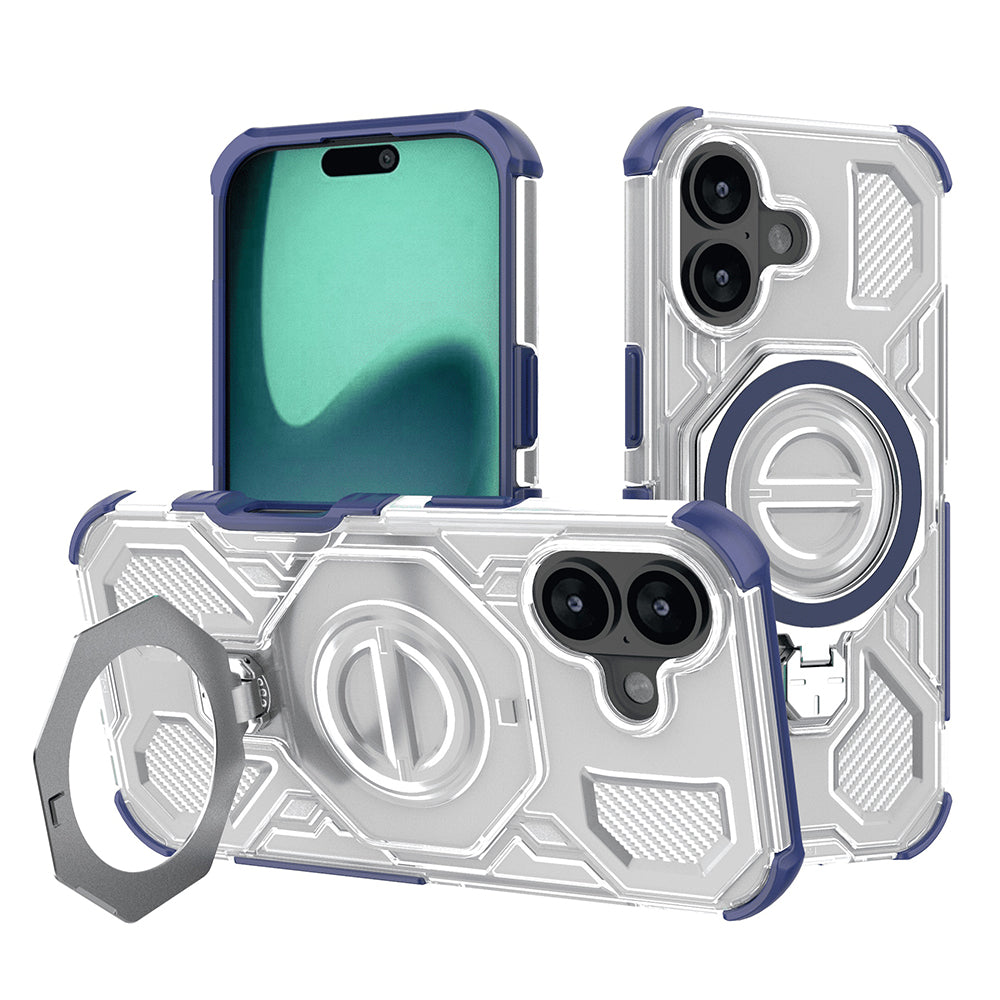 Case for Apple iPhone 16, Techsuit, Carbon Shield Pro, Blue