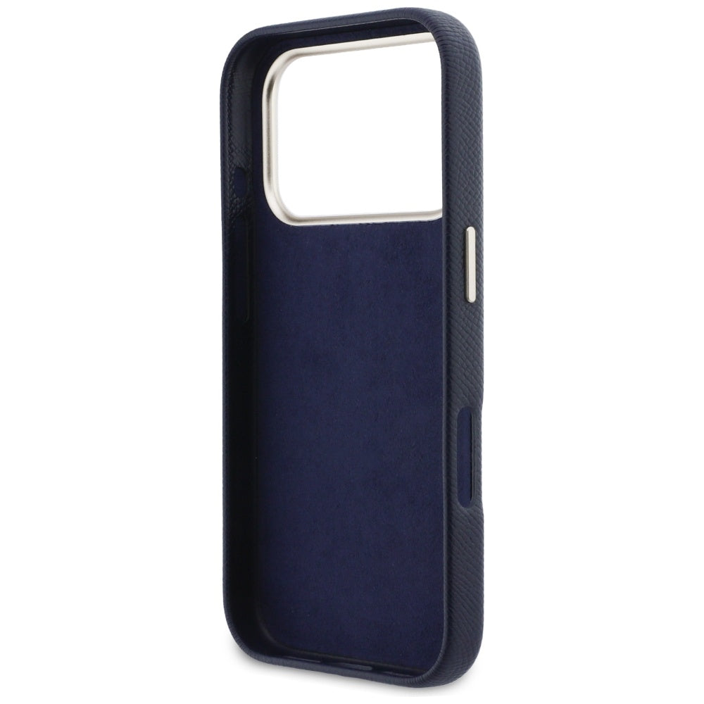 Case for Apple iPhone 17 Pro, Guess, Resin Logo, Blue