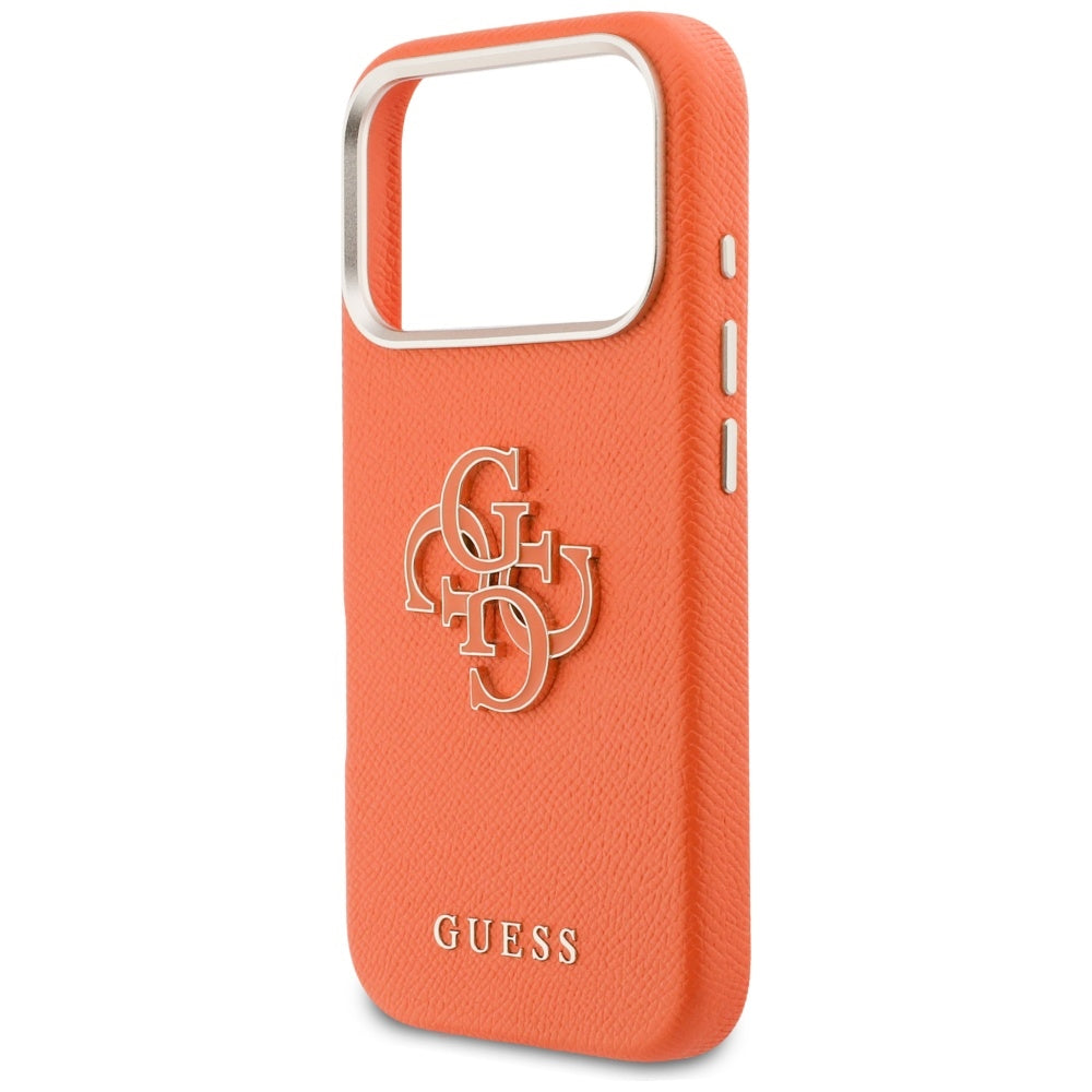 Case for Apple iPhone 17 Pro Max, GUESS, Resin Logo, Orange
