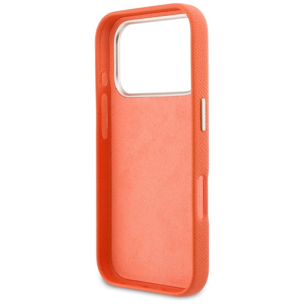Case for Apple iPhone 17 Pro Max, GUESS, Resin Logo, Orange