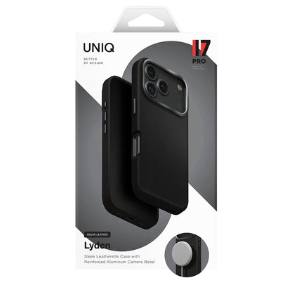 Case for Apple iPhone 17, UNIQ, Lyden Leatherette, Black