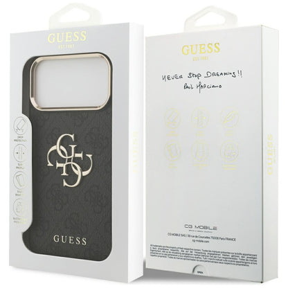 Case for Apple iPhone 18 Pro / 17 Pro, Guess, 4G Big Classic Logo, Black