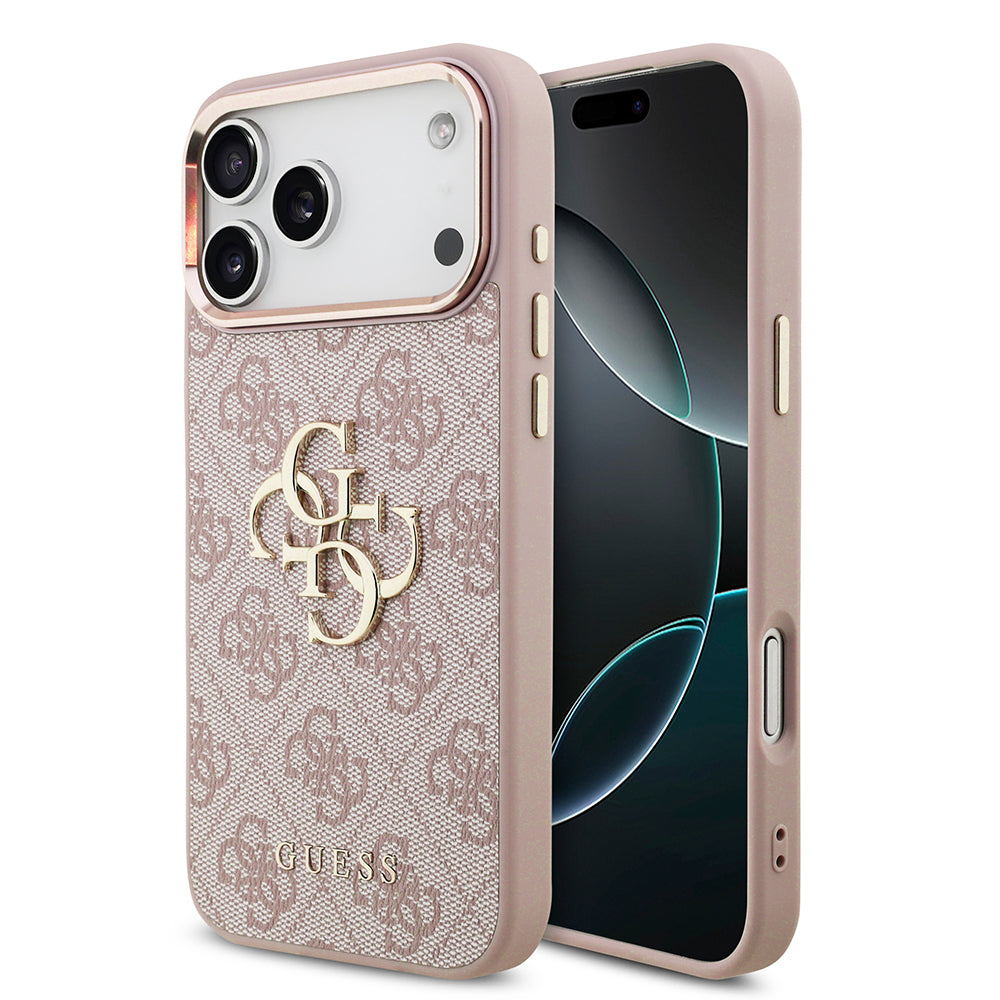 Case for Apple iPhone 18 Pro / 17 Pro, Guess, 4G Big Classic Logo, Pink