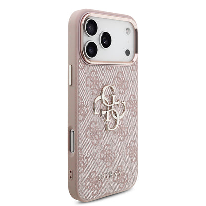 Case for Apple iPhone 18 Pro / 17 Pro, Guess, 4G Big Classic Logo, Pink