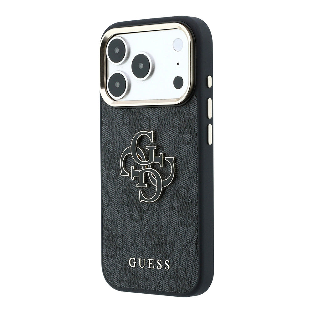 Case for Apple iPhone 18 Pro / 17 Pro, Guess, 4G Big Resin Logo, Black
