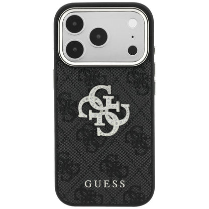 Case for Apple iPhone 18 Pro / 17 Pro, Guess, 4G Big Strass Logo, Black
