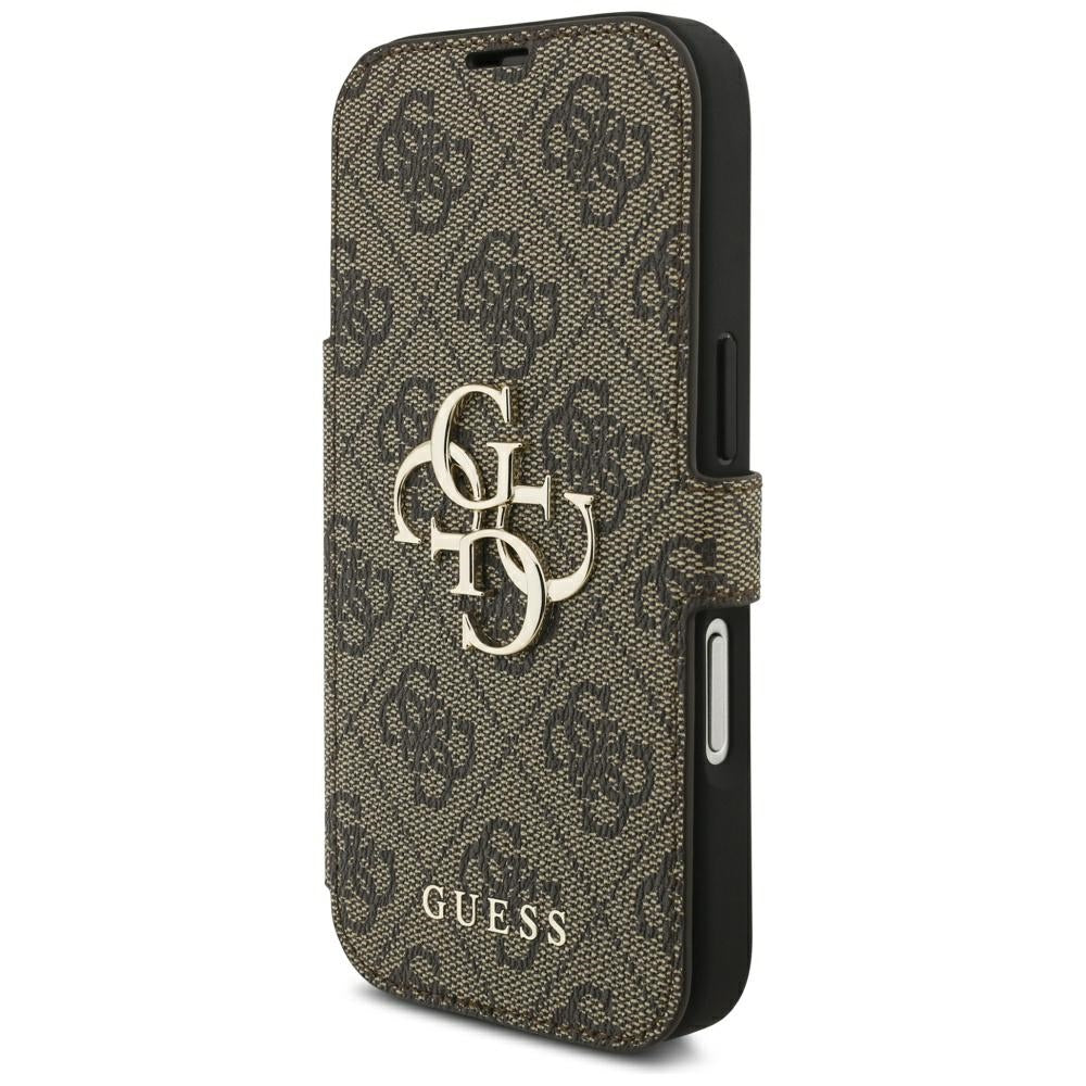 Case for Apple iPhone 18 Pro / 17 Pro, Guess, 4G Metal Logo, Brown