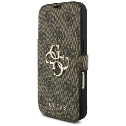Case for Apple iPhone 18 Pro / 17 Pro, Guess, 4G Metal Logo, Brown