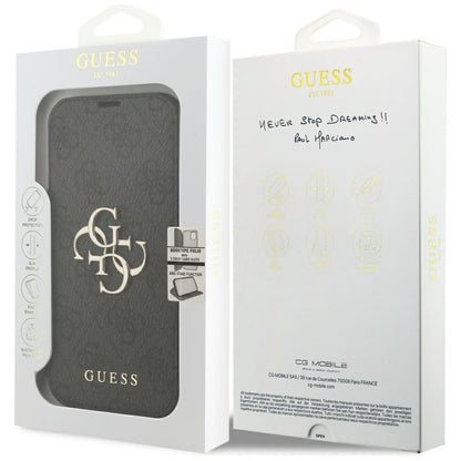 Case for Apple iPhone 18 Pro / 17 Pro, Guess, 4G Metal Logo, Black