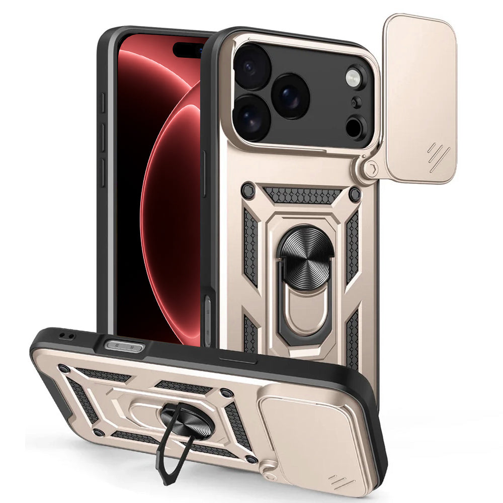 Case for Apple iPhone 18 Pro / 17 Pro, Techsuit, CamShield, Gold