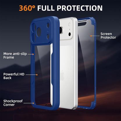 Case for Apple iPhone 18 Pro / 17 Pro, Techsuit, ColorVerse 360, Blue