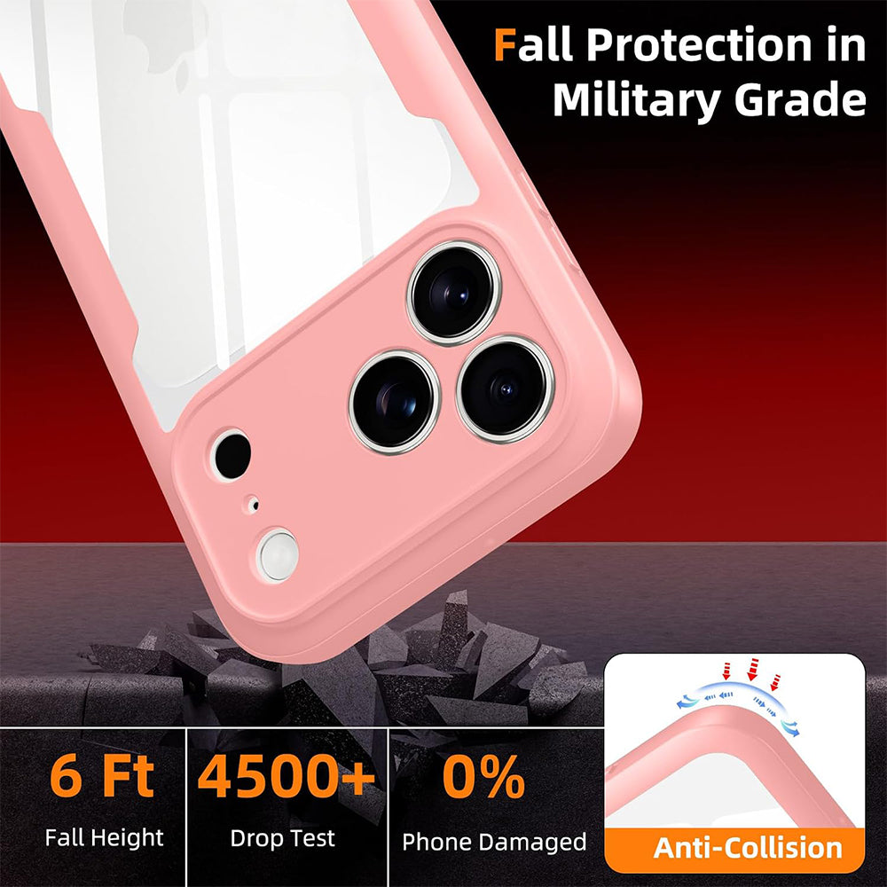 Case for Apple iPhone 18 Pro / 17 Pro, Techsuit, ColorVerse 360, Pink