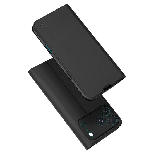 Case for Apple iPhone 18 Pro / 17 Pro, Techsuit, Magskin Book, Black
