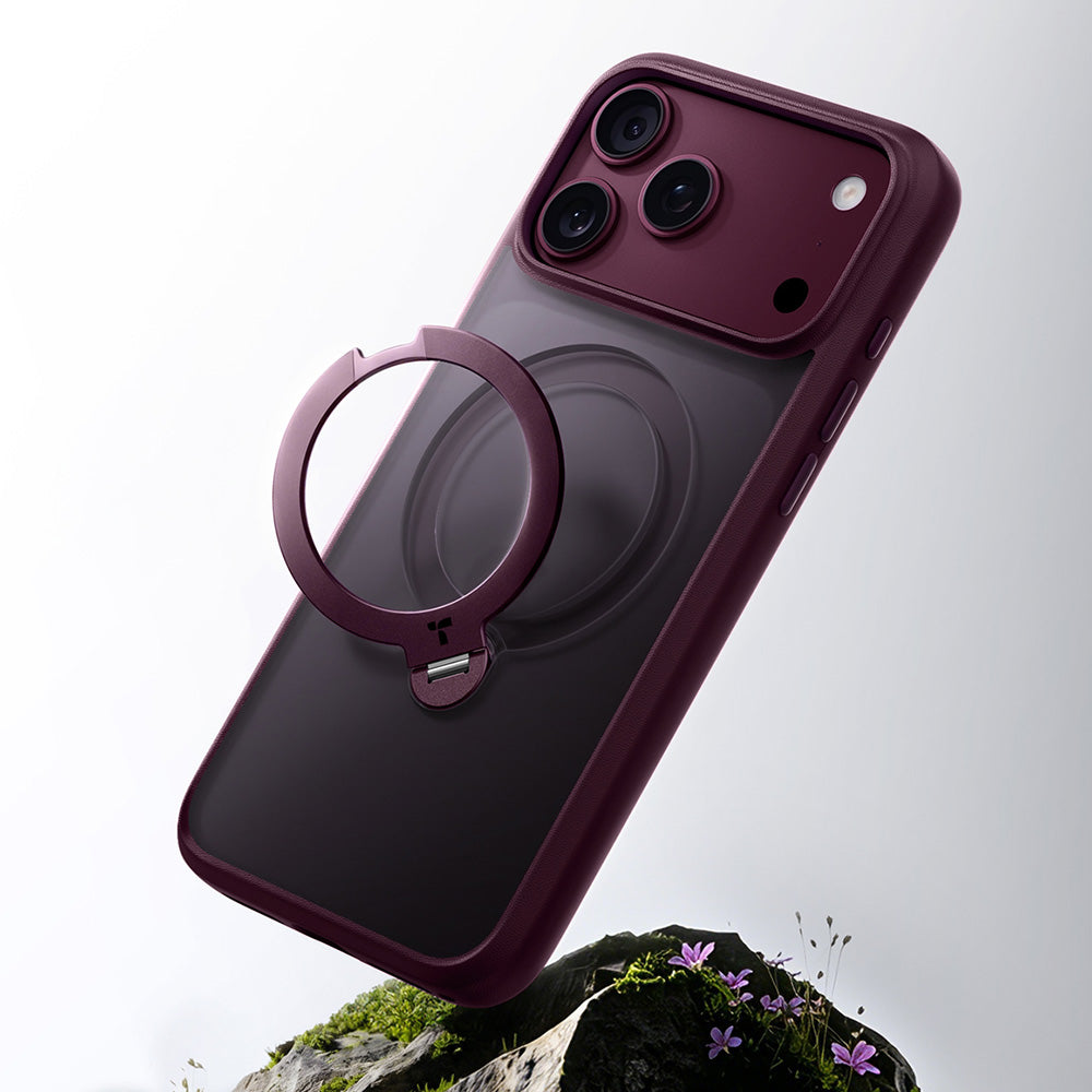 MagSafe Case for Apple iPhone 18 Pro / 17 Pro, Torras, Ostand Spin, Purple