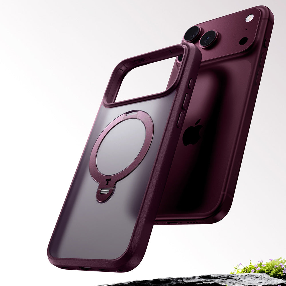 MagSafe Case for Apple iPhone 18 Pro / 17 Pro, Torras, Ostand Spin, Purple
