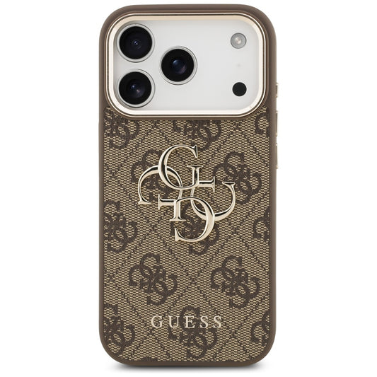 Case for Apple iPhone 18 Pro Max / 17 Pro Max, Guess, 4G Big Classic Logo, Brown