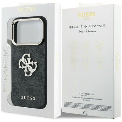 Case for Apple iPhone 18 Pro Max / 17 Pro Max, Guess, 4G Big Strass Logo, Black
