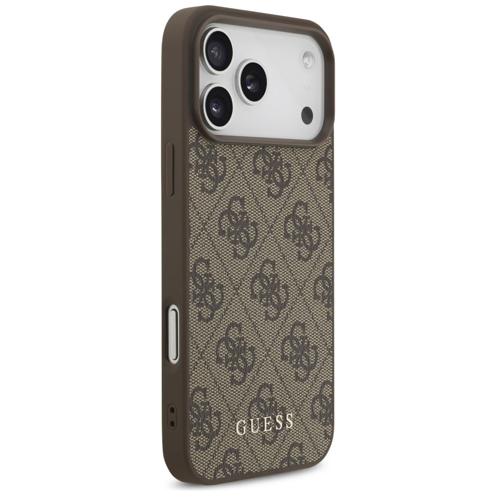 Case for Apple iPhone 18 Pro Max / 17 Pro Max, Guess, 4G Classic Logo, Brown