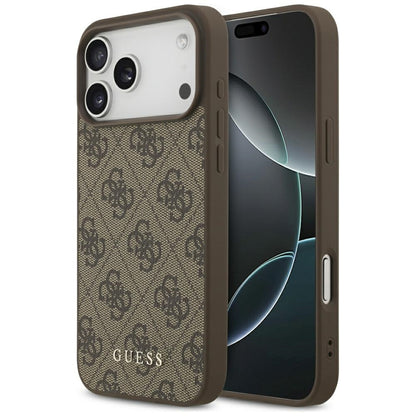 Case for Apple iPhone 18 Pro Max / 17 Pro Max, Guess, 4G Classic Logo, Brown