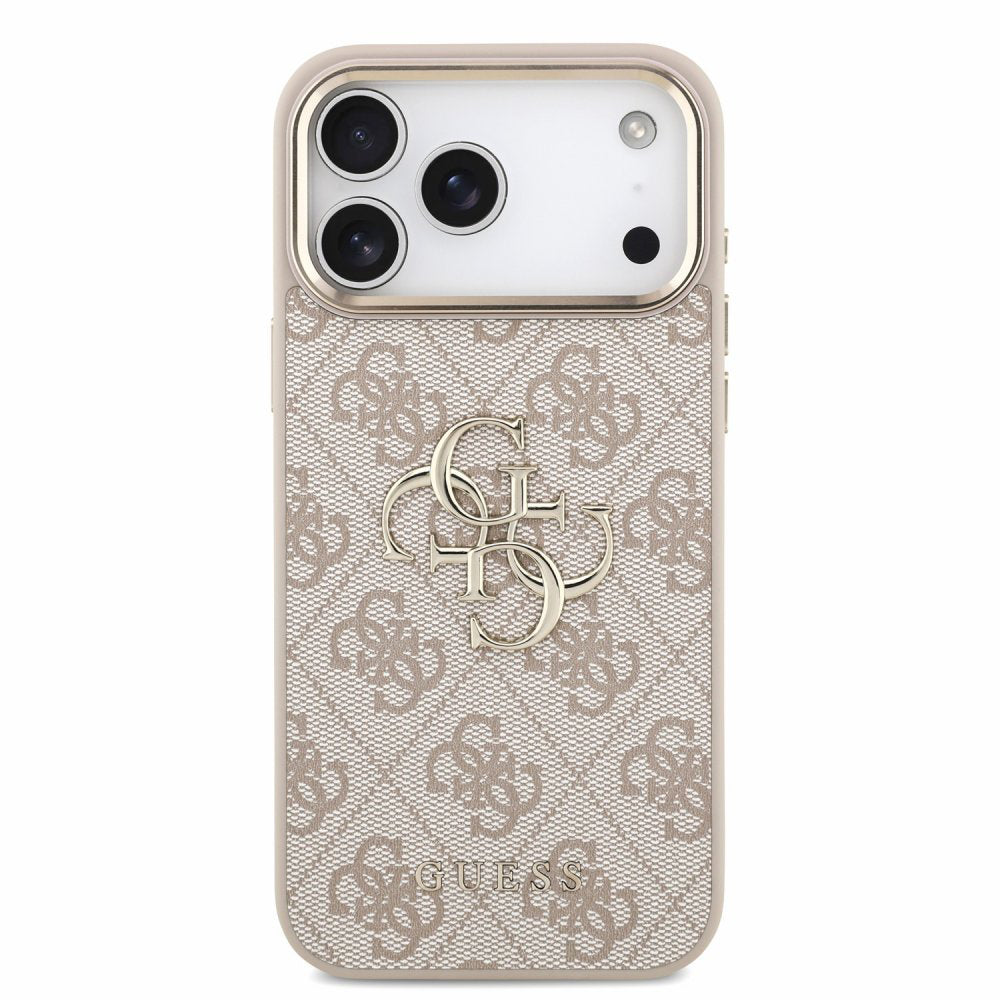 Case for Apple iPhone 18 Pro Max / 17 Pro Max, Guess, 4G Classic Logo with Strap, Pink Gold