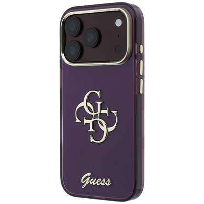 Case for Apple iPhone 18 Pro Max / 17 Pro Max, Guess, IML 4G Metal Script, Burgundy