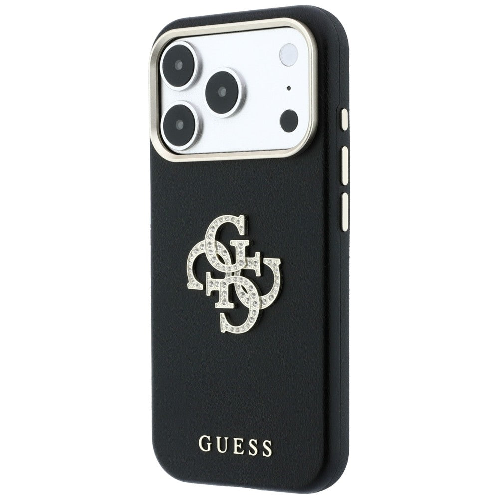 Case for Apple iPhone 18 Pro Max / 17 Pro Max, Guess, Smooth Big Strass Logo, Black
